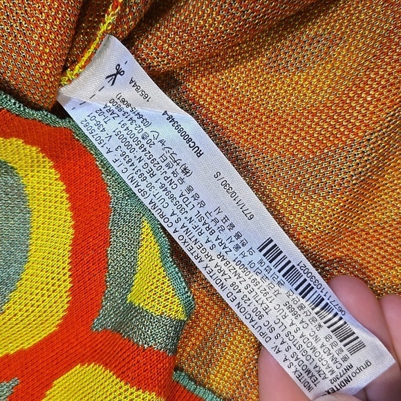 Zara Women Retro Style Y2K Vibrant Multicolor Geometric Pattern Dress Sz S - Picture 5 of 7